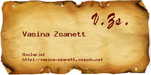 Vasina Zsanett névjegykártya